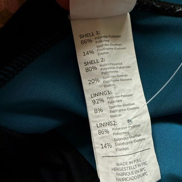 Cupshe Womens Large Blue Black High Neck Cut Out One Piece Swimsuit NWT - Picture 5 of 6